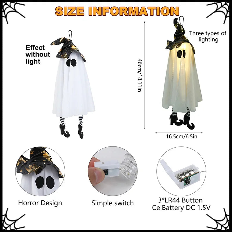 Enchanting LED Witch & Ghost Decorations™