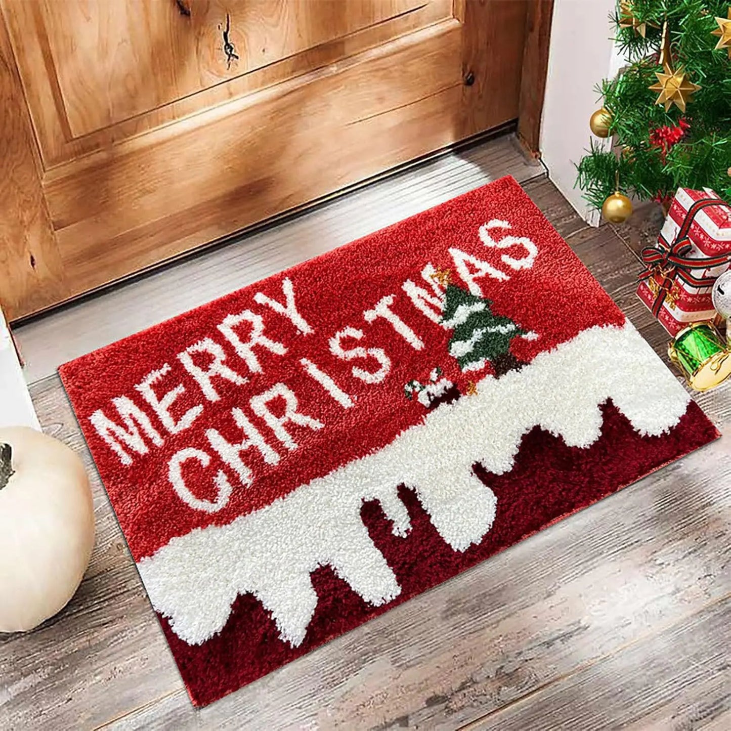 Festive Santa Gingerbread Door Mat™