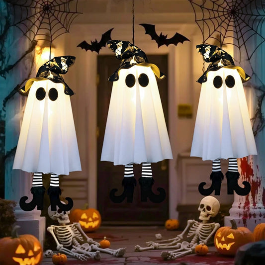 Enchanting LED Witch & Ghost Decorations™