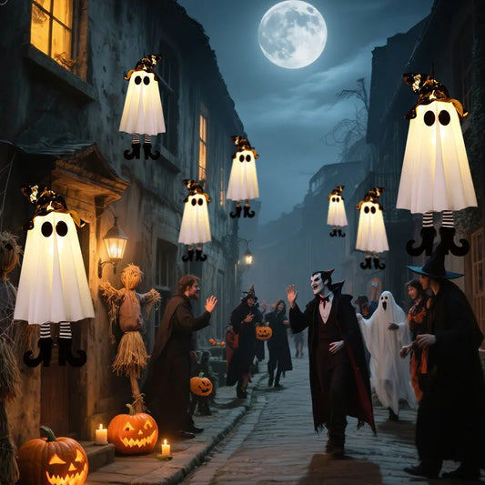 Enchanting LED Witch & Ghost Decorations™