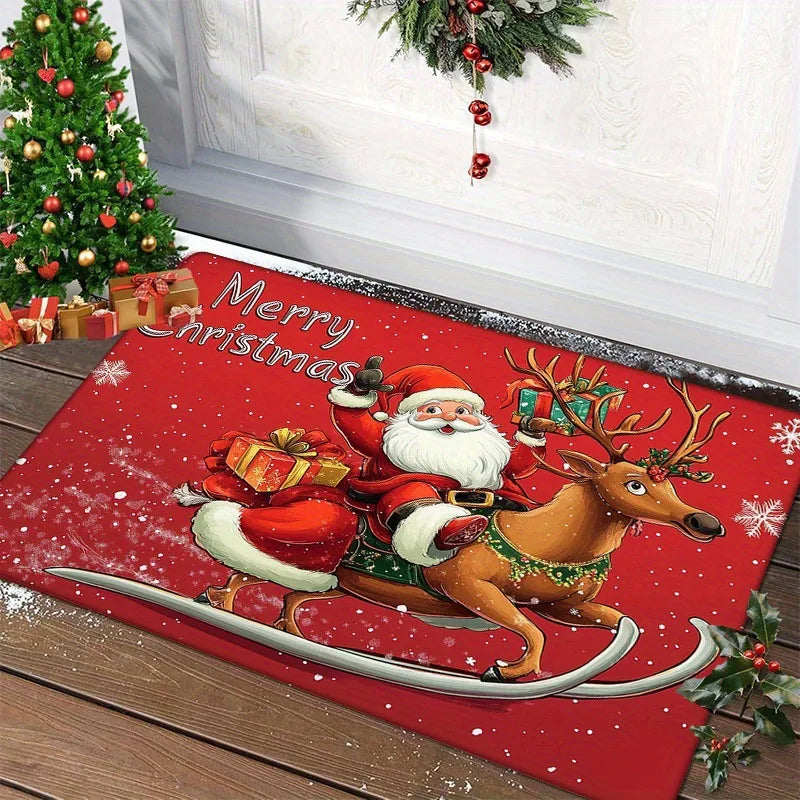 Festive Santa Gingerbread Door Mat™